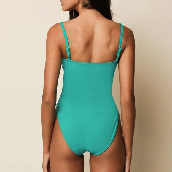 Montce Jacelyn One Piece Swimsuit Teal Womens Size XS - Picture 4 of 9